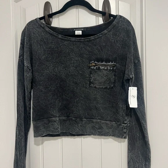 Foreign Exchange Size M Crop Top Sweater - Picture 1 of 6